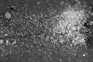 Macro shot of particles on floor