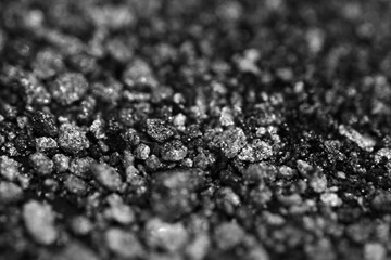 Macro shot of particles on floor