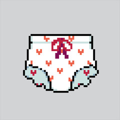 Fototapeta premium Pixel art illustration Baby Diapers. Pixelated Diapers Pants. Baby Diapers Pants Icon pixelated for the pixel art game and icon for website and video game. old school retro.
