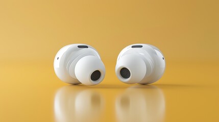 Stylish Wireless Earbuds on a Modern Background