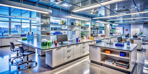 Captivating Interior of a Modern Laboratory: A Deep Dive into Urban Exploration Photography Showcasing Innovative Equipment and Scientific Atmosphere