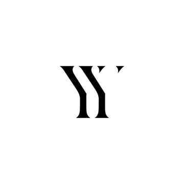 Luxury initial letter YY logo design template
