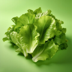Fresh Lettuce in a Light lime green background