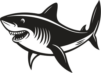 Fototapeta premium shark clipart isolated on white background