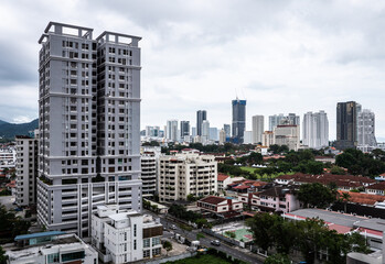 Obraz premium Architecture buildings Penang malaysia houses street views
