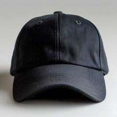 A black cap on light background. AI generate illustration