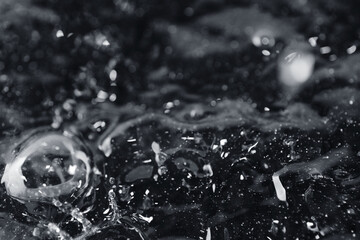 water drops on black