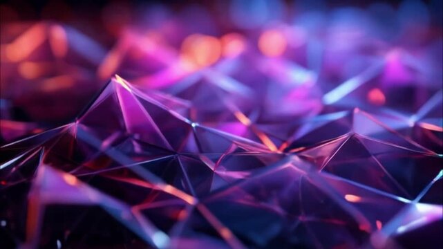 Abstract futuristic hexagonal background with neon colors