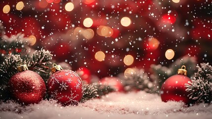 Billboard featuring a holiday background with snowflakes, Christmas ornaments, and a New Year countdown, perfect for advertising year-end promotions