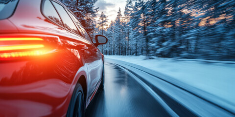 car driving on the road