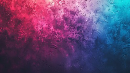 Fototapeta premium A textured, abstract background with a gradient from bright pink to blue.