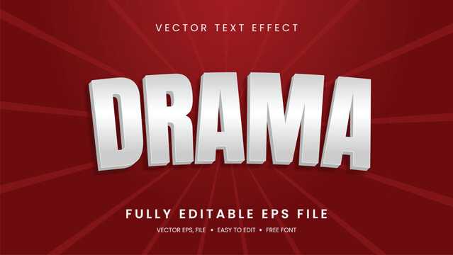 Drama text effect  editable text style with superman theme