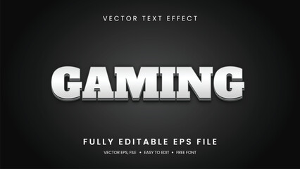 Gaming text effect  editable text style with black background