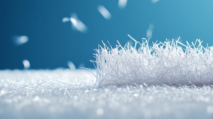 Macro of paper fibers in transition to cardboard, stainless steel setup
