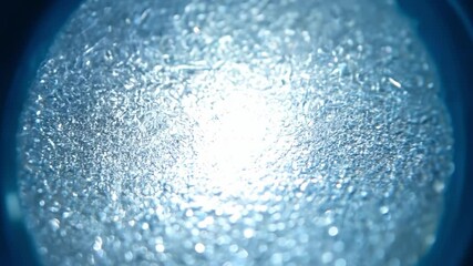 Microscope revealing crystallized frozen water structure