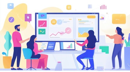 Team Collaboration in a Modern Office Setup