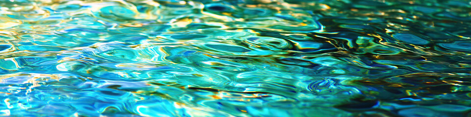 Oceans: A serene body of water, its surface rippling with different hues of blue and green.