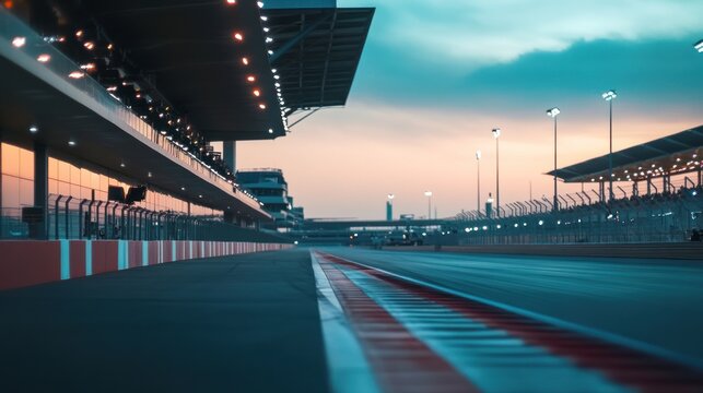 Sunset at the Yas Marina Circuit: A Breathtaking View of Speed and Serenity