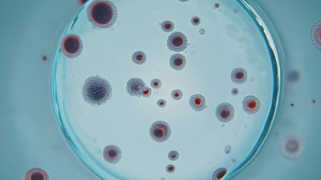 Malaria plasmodium falciparum growing and multiplying