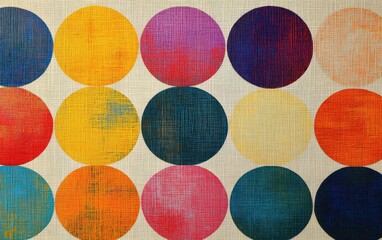 Playful polka dot pattern on a vibrant background with ample copy space for creativity