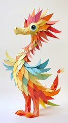 Obraz premium Whimsical Wildlife: A Paper Craft Origami Exhibition