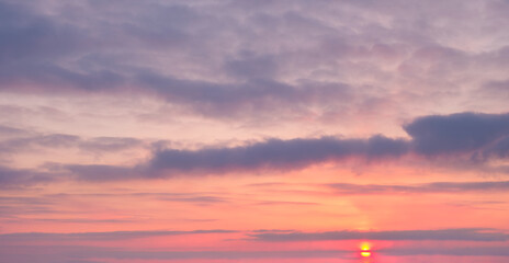 Beautiful dramatic scenic sunset sky background