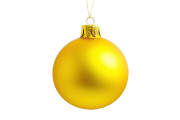 Bright yellow Christmas ornament ball