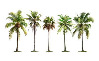 Obraz premium Isolated Palm Trees on Transparent Background