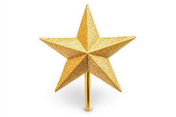 Christmas tree topped with a golden star