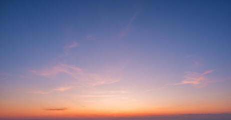 Beautiful dramatic scenic after sunset sky background after sunset