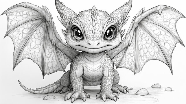 ドラゴンの塗り絵
