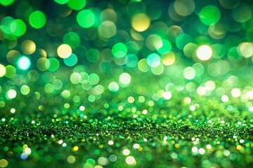 Fototapeta premium Enchanting Abstract Green Glitter Christmas Background for Festive Celebrations and Holiday Decor