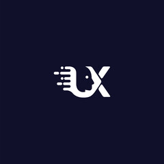 a logo for a technology business with UX typography