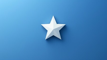 A single white star on a blue background.