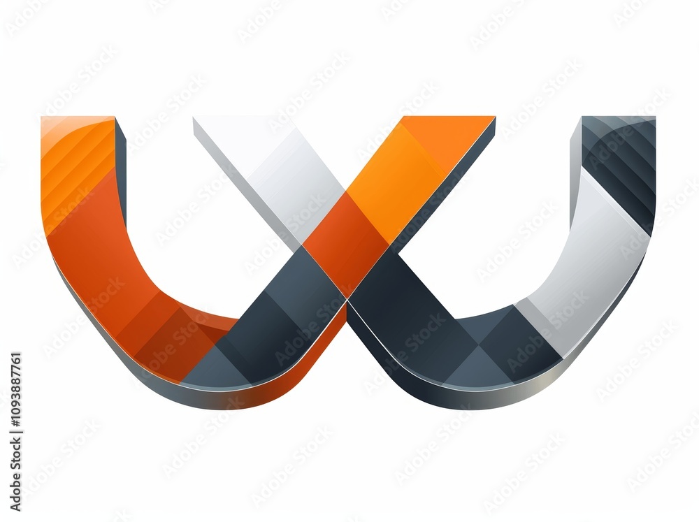 Poster lw initials logo vector, simple design check mark icon