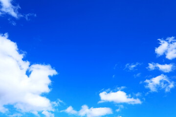 澄んだ青空と白い雲