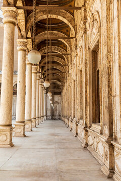 Africa, Egypt, Cairo. Exterior view of the Mosque of Muhammad Ali in the Al Khalifa area of Cairo.