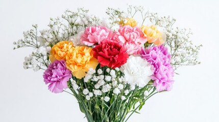 Colorful Bouquet of Beautiful Carnations
