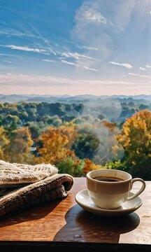 Cozy Morning with Freshly Brewed Coffee