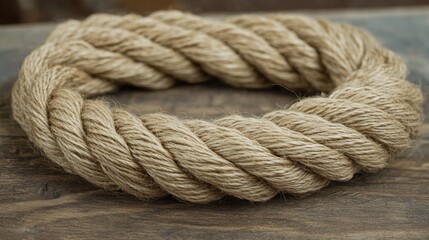 Fototapeta premium Tangle of Braided Natural Fiber Rope