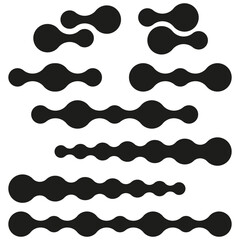 Bubble shapes. Liquid blobs. Abstract forms. Organic structure.