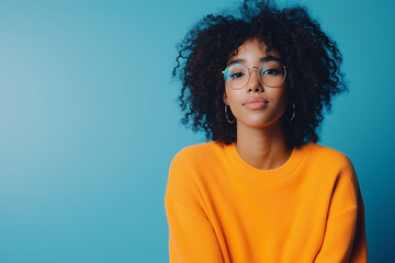 Fototapeta premium Curly Hair and Bright Fashion