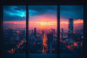 Stunning Sunset Over Urban Landscape