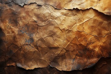 Brown Background Texture with Light Gradient, Grainy Paper Canvas Leather, Abstract with Copy Space