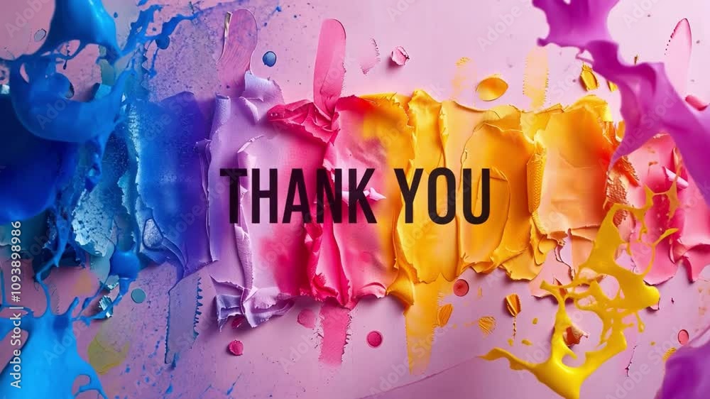 Poster a lively display of vibrant paint splashes creates a dynamic background, with bold text conveying a 