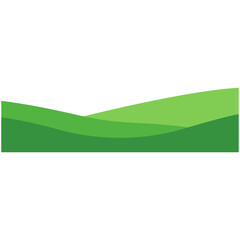 Abstract fields, green waves hills, vector illustration.