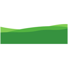Abstract fields, green waves hills, vector illustration.