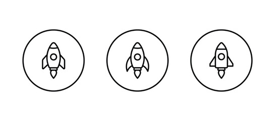 Rocket icon. Rocket launched icon vector.