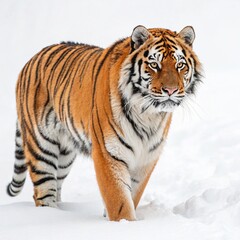 Fototapeta premium tiger white background 