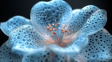 Obraz premium shimmering, crystal-like flower, capturing the light and reflecting it in a thousand tiny sparkles